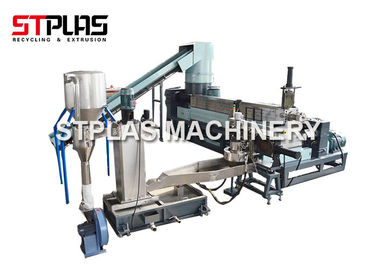 Granules en plastique à deux étages faisant la machine pour des films du PE pp avec l'échappement de drainage