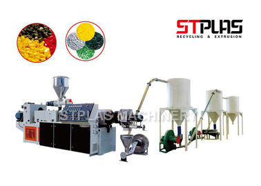 Machine de réutilisation en plastique de granule de déchets de PVC, ligne chaude de pelletisation de coupe de PVC