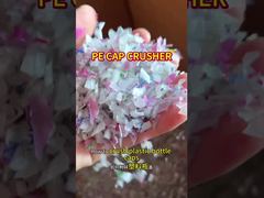 Bouchons de bouteilles en plastique LDPE pour l'eau potable – Concassage de déchets plastiques à petite échelle de 200 à 300 kg/h